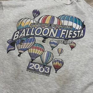 Vintage 2003 Albuquerque Balloon Fiesta Hanes Sweatshirt Gray XL 2000s Graphic